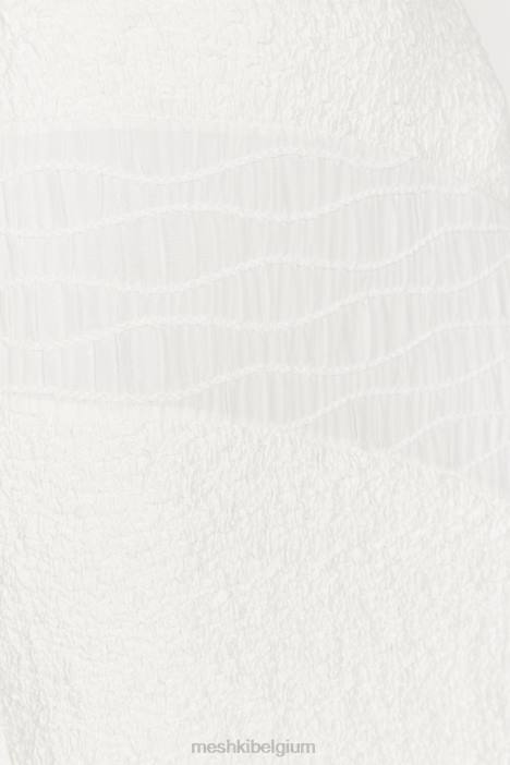 Nyah croptop met textuur Meshki wit N4JN900 kleding