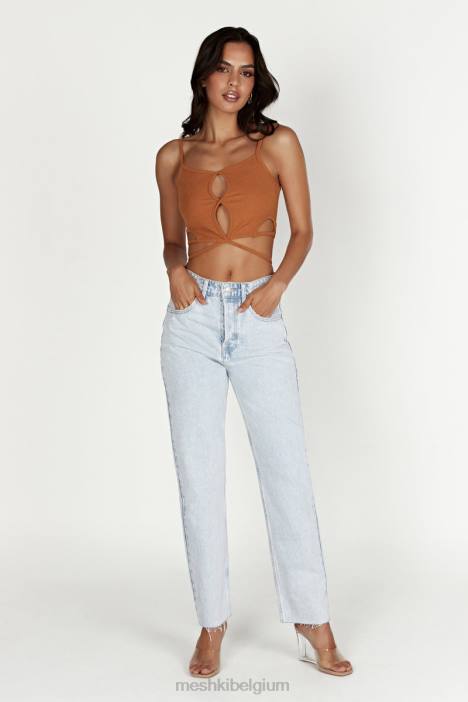 ayesha uitgesneden singlet Meshki biscuit N4JN1201 kleding