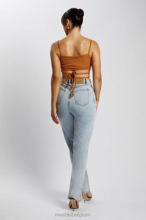 ayesha uitgesneden singlet Meshki biscuit N4JN1201 kleding