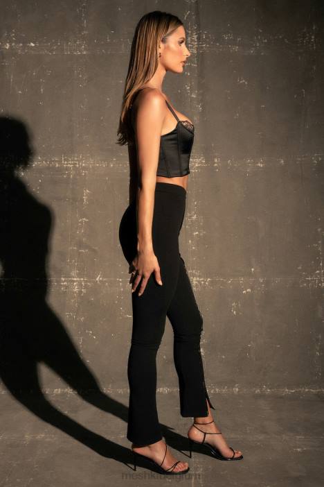 cami crop top met meer kant Meshki zwart N4JN901 kleding