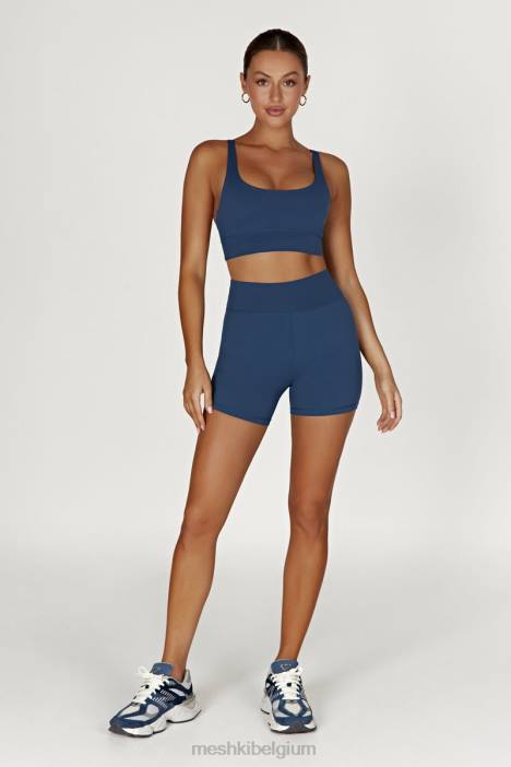 elise cami crop top met v-rug Meshki marine N4JN924 kleding