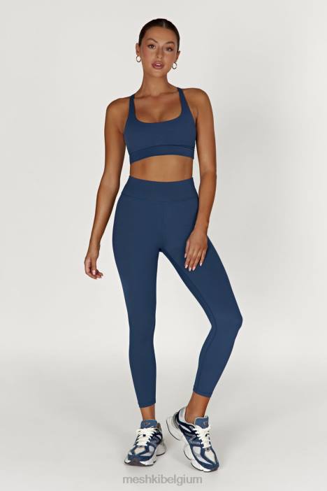 elise cami crop top met v-rug Meshki marine N4JN924 kleding