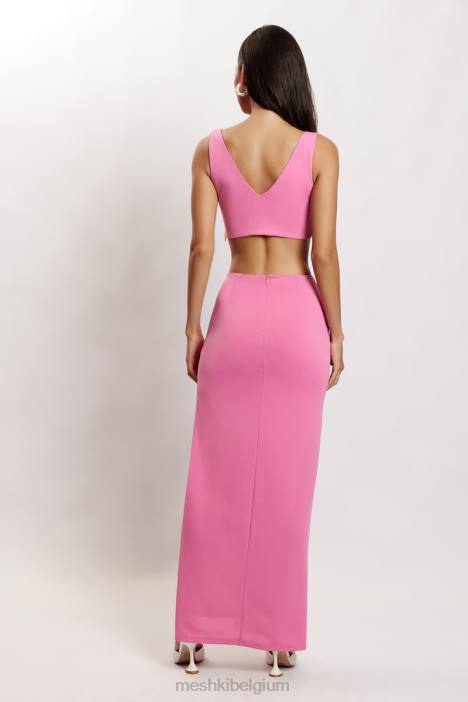 jacqui driehoekige hardware crop top Meshki roze N4JN1185 kleding