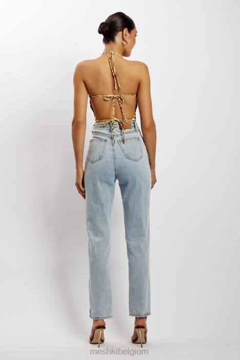 joelle halter croptop Meshki zebraprint N4JN1154 kleding