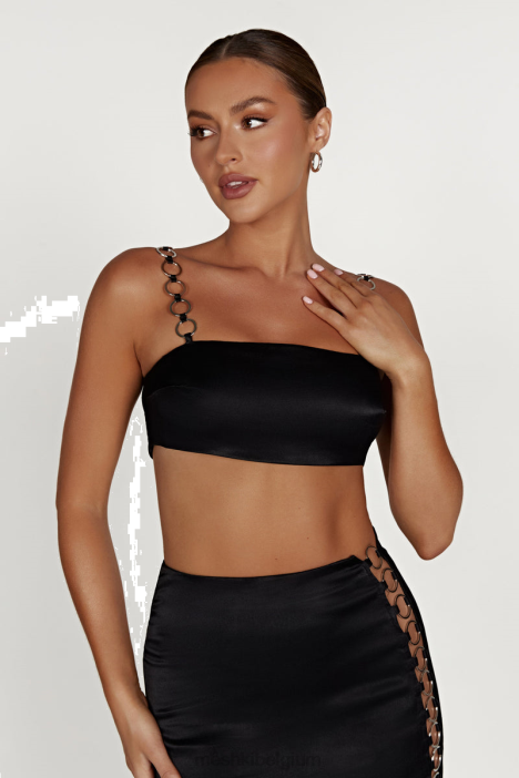 pyperring croptop Meshki zwart N4JN1212 kleding