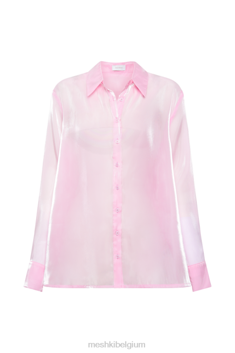 Doorzichtig kinsley-shirt Meshki snoep roze N4JN1223 kleding