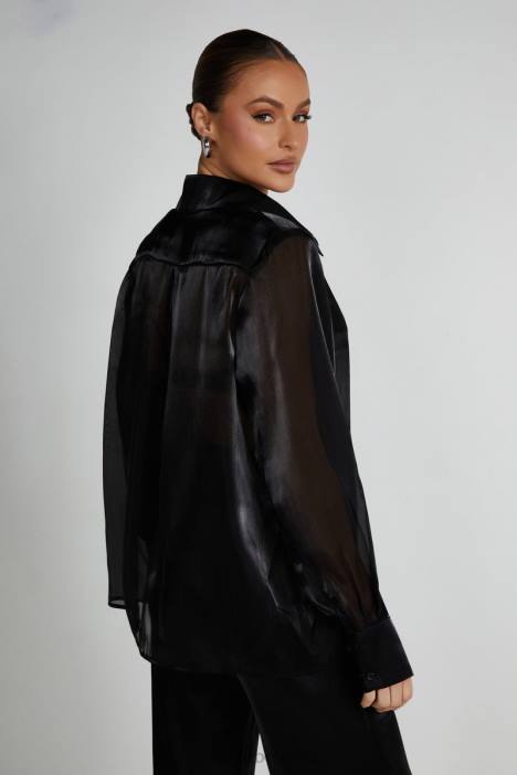 Doorzichtig kinsley-shirt Meshki zwart N4JN800 kleding