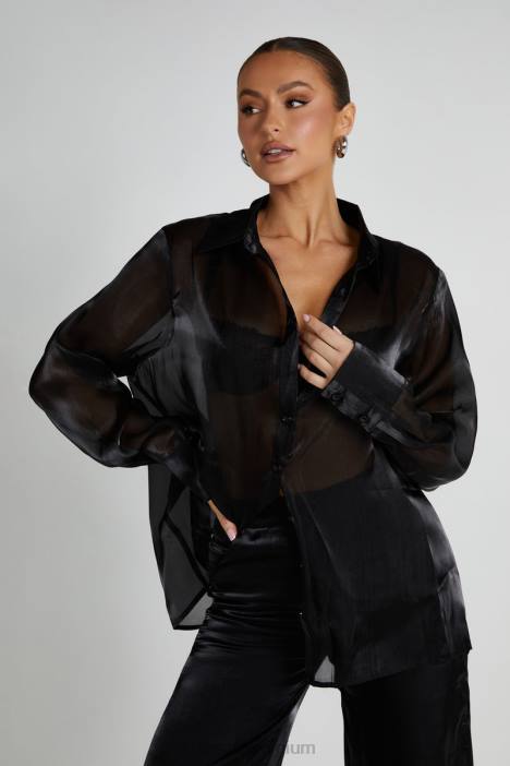 Doorzichtig kinsley-shirt Meshki zwart N4JN800 kleding