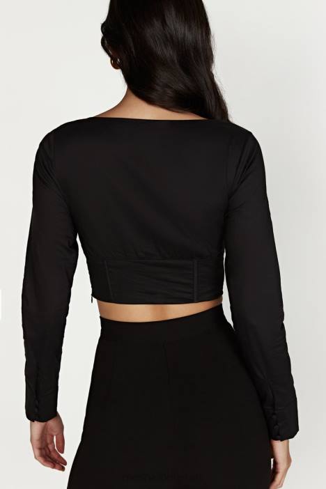 Zahara korsetoverhemd Meshki zwart N4JN982 kleding