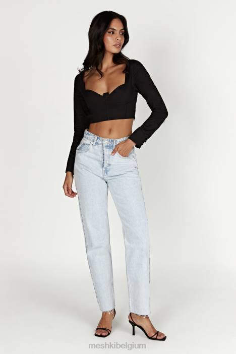 Zahara korsetoverhemd Meshki zwart N4JN982 kleding