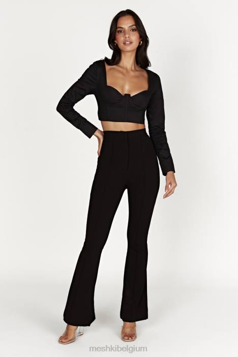 Zahara korsetoverhemd Meshki zwart N4JN982 kleding