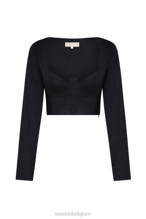 Zahara korsetoverhemd Meshki zwart N4JN982 kleding