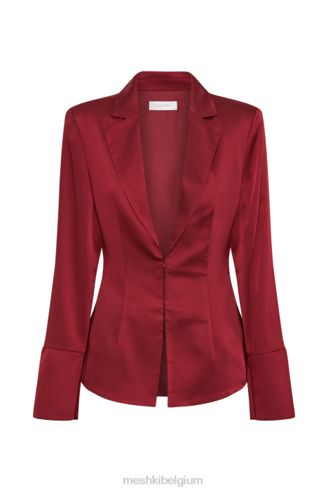 hartley satijnen overhemd met kraag Meshki BES N4JN762 kleding