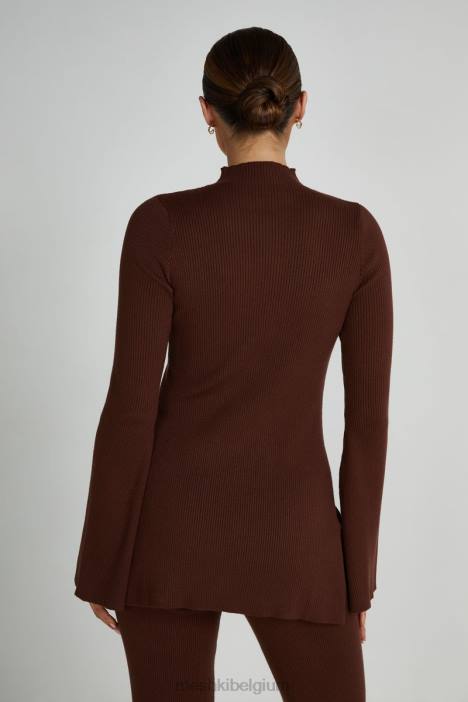 jovie oversized gebreide trui Meshki hazelnoot N4JN823 kleding