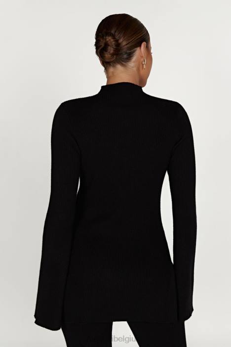 jovie oversized gebreide trui Meshki zwart N4JN899 kleding