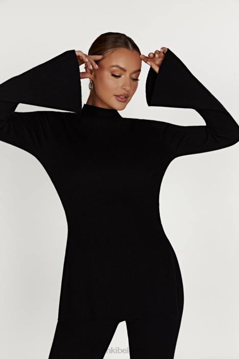 jovie oversized gebreide trui Meshki zwart N4JN899 kleding