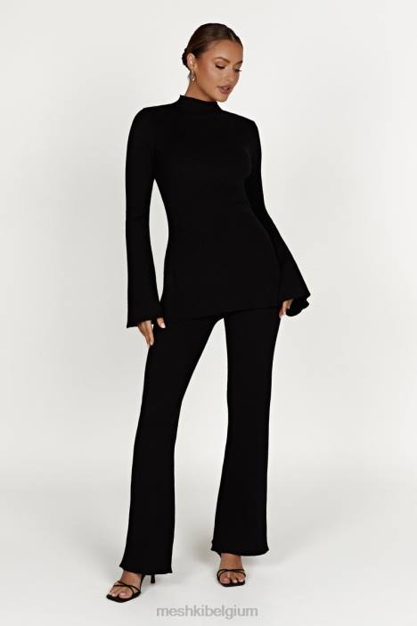 jovie oversized gebreide trui Meshki zwart N4JN899 kleding